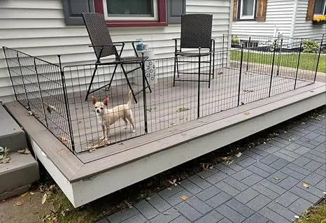 MiniPaws Unleashed Dog Playpen for Yard & RV Camping, Expandable 24-inch 32 Panels for Puppies and Small Dogs, Portable