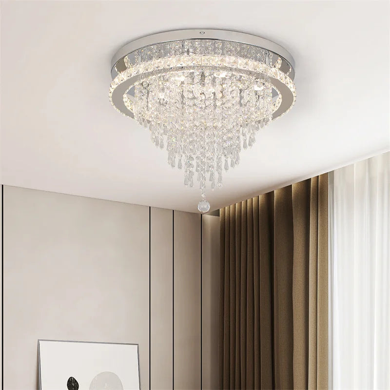 VETRULUS Crystal Ceiling Lamp With Remote Led Control
