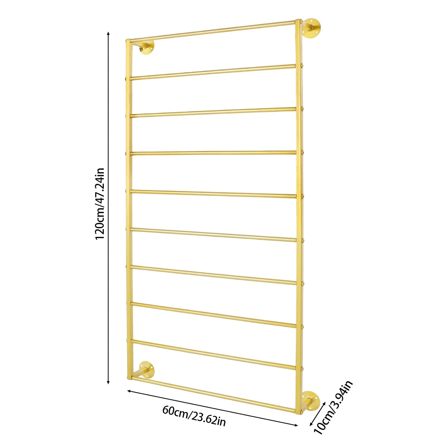 Indoor Wall Mounted Scarf And Towel Display Rack Organizer