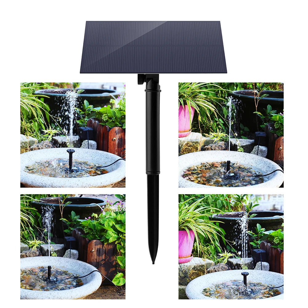Solar Panel Fountain Pump Kit 5W 5V Water Feature 180Lph