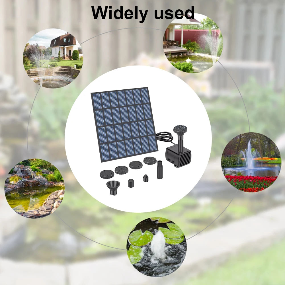 Solar Water Fountain Pump Kit For Ponds And Bird Bath
