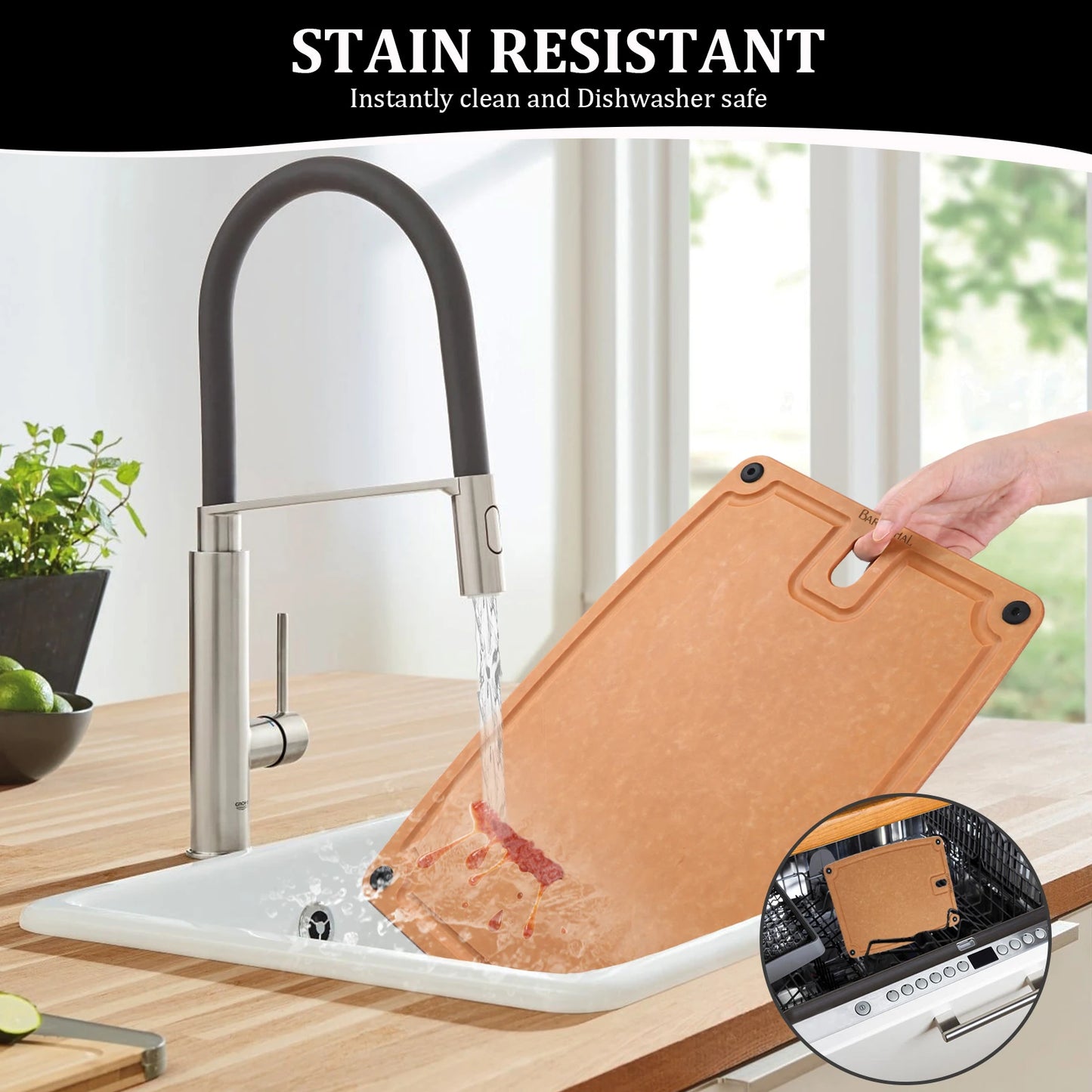Barenthal Pine Fiber Cutting Board Durable Antibacterial Dishwasher Safe