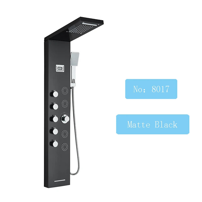 Shinesia Luxury Led Shower Panel Spa Massage Jet System