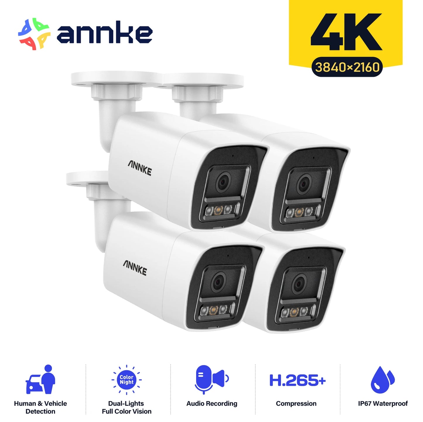 ANNKE 4K Smart Dual Light Network Camera Built In Microphone