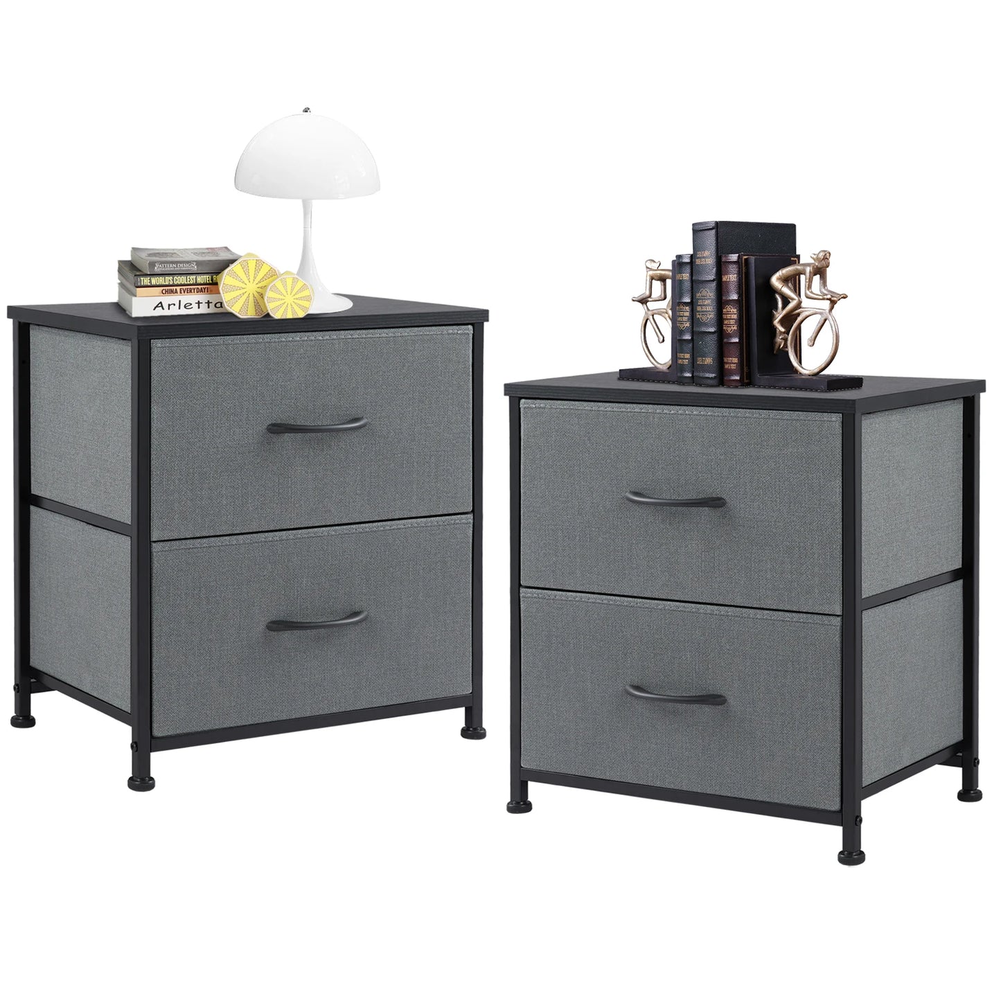 JHK Living Room Cabinet With Fabric Drawers