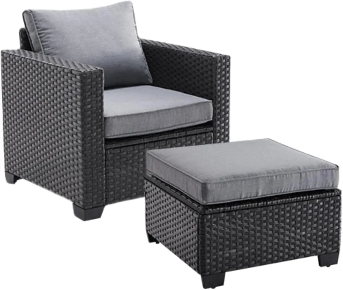 Farini Outdoor Patio Sectional Sofa Set With Ottoman