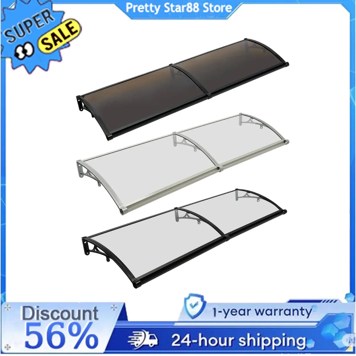 Front Door Arch Rain Shed Canopy For Outdoor Sun Protection