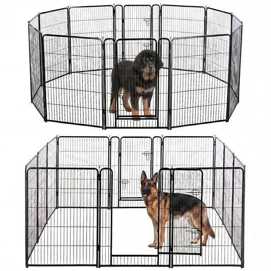JHK Metal Foldable Dog Playpen Pet Fence For Outdoor Use