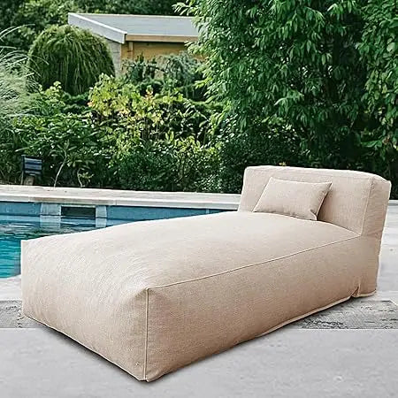 Outdoor Bean Bed Chair Sun Lounger Foam Filled Day Bed