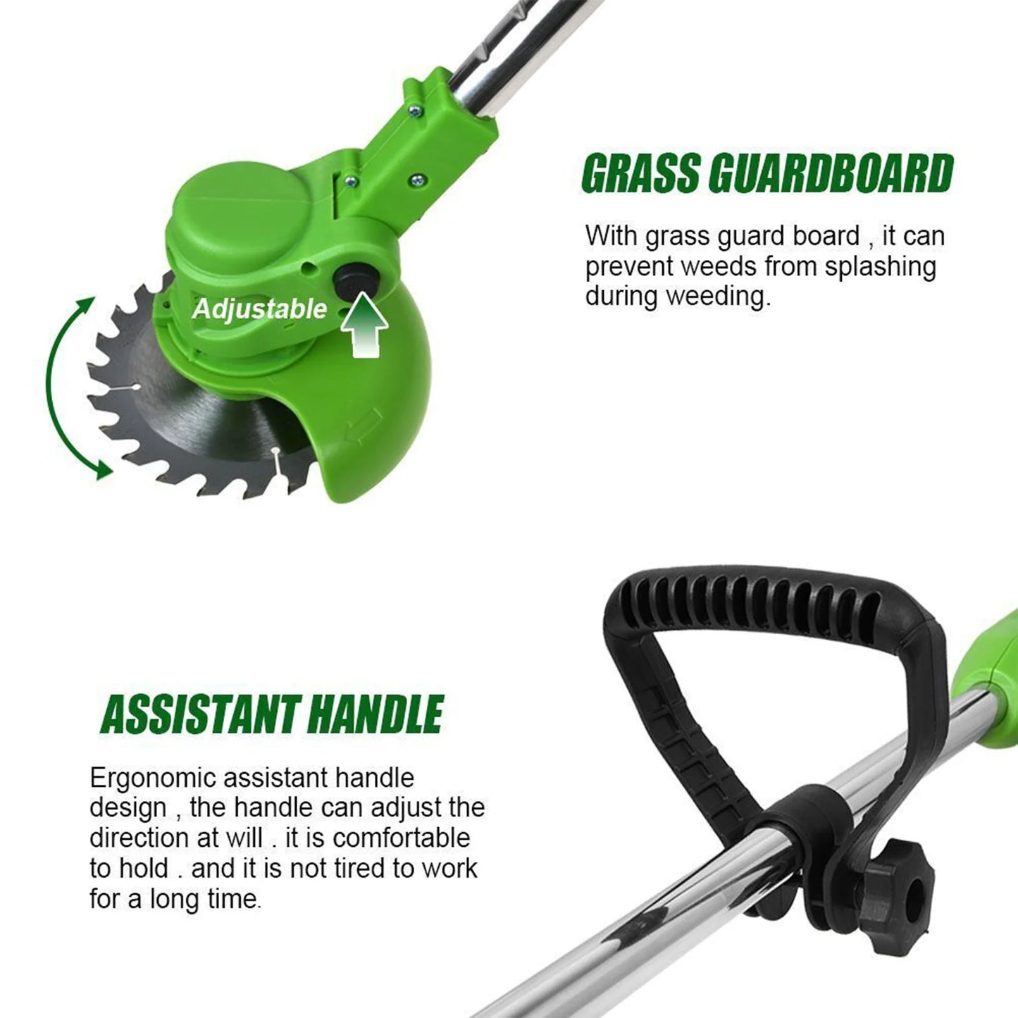 2-in-1 Cordless Lawn Mower and Grass Trimmer Brushless 650W