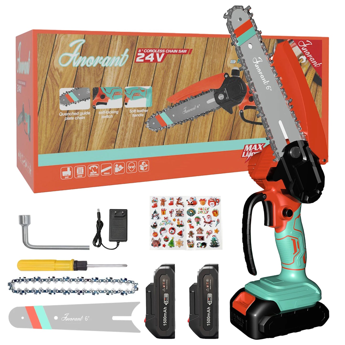 Cordless Mini Chainsaw With Dual Batteries Portable Tree Cutter