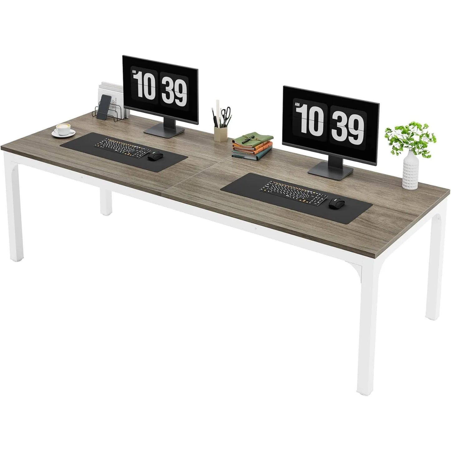 LITTLE TREE Extra Long Computer Desk For Home Office
