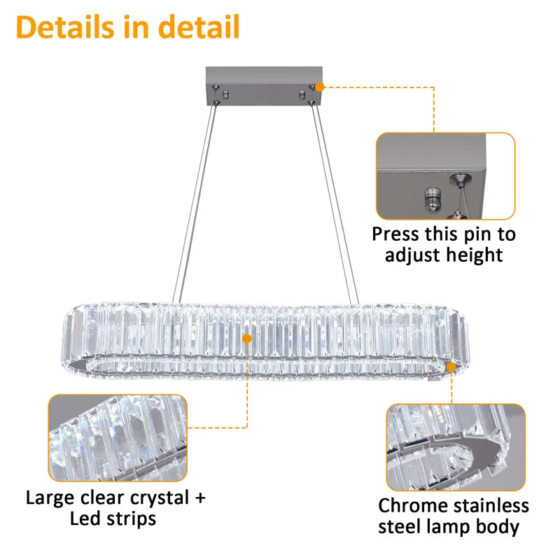 Modern Crystal Chandelier For Dining And Living Rooms