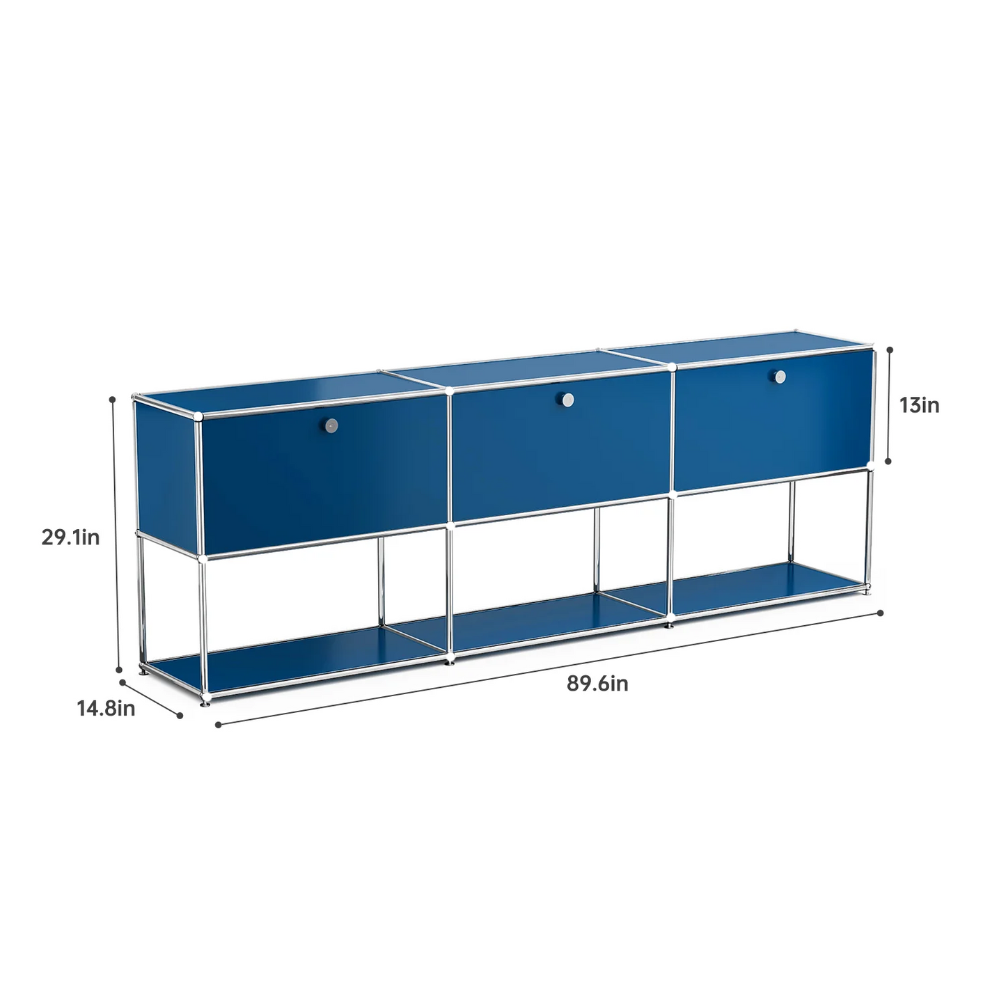 Stainless Steel Storage Cabinet Organizer and TV Stand for Living Room