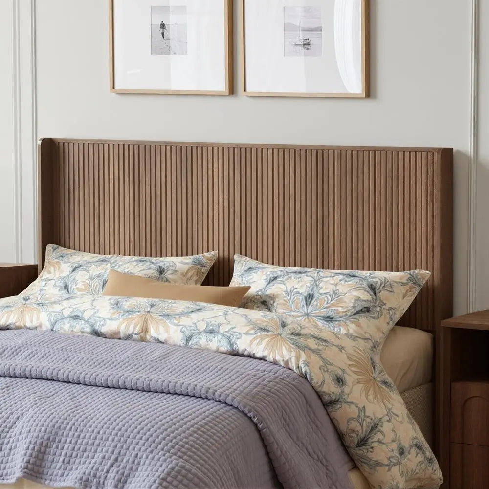 Fluted Headboard Mid Century Modern Farmhouse Wall Mounted
