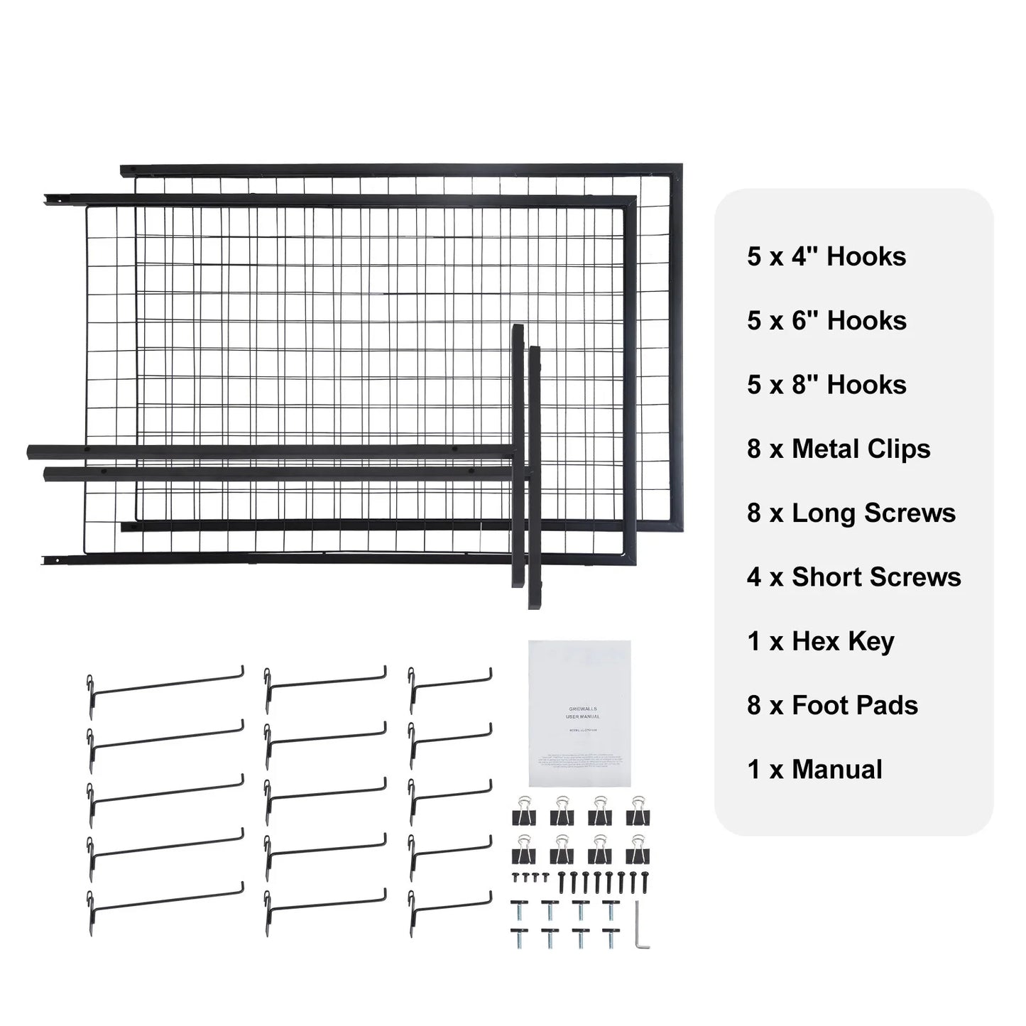 SucceBuy Grid Wall Panels Wire Gridwall Display Racks