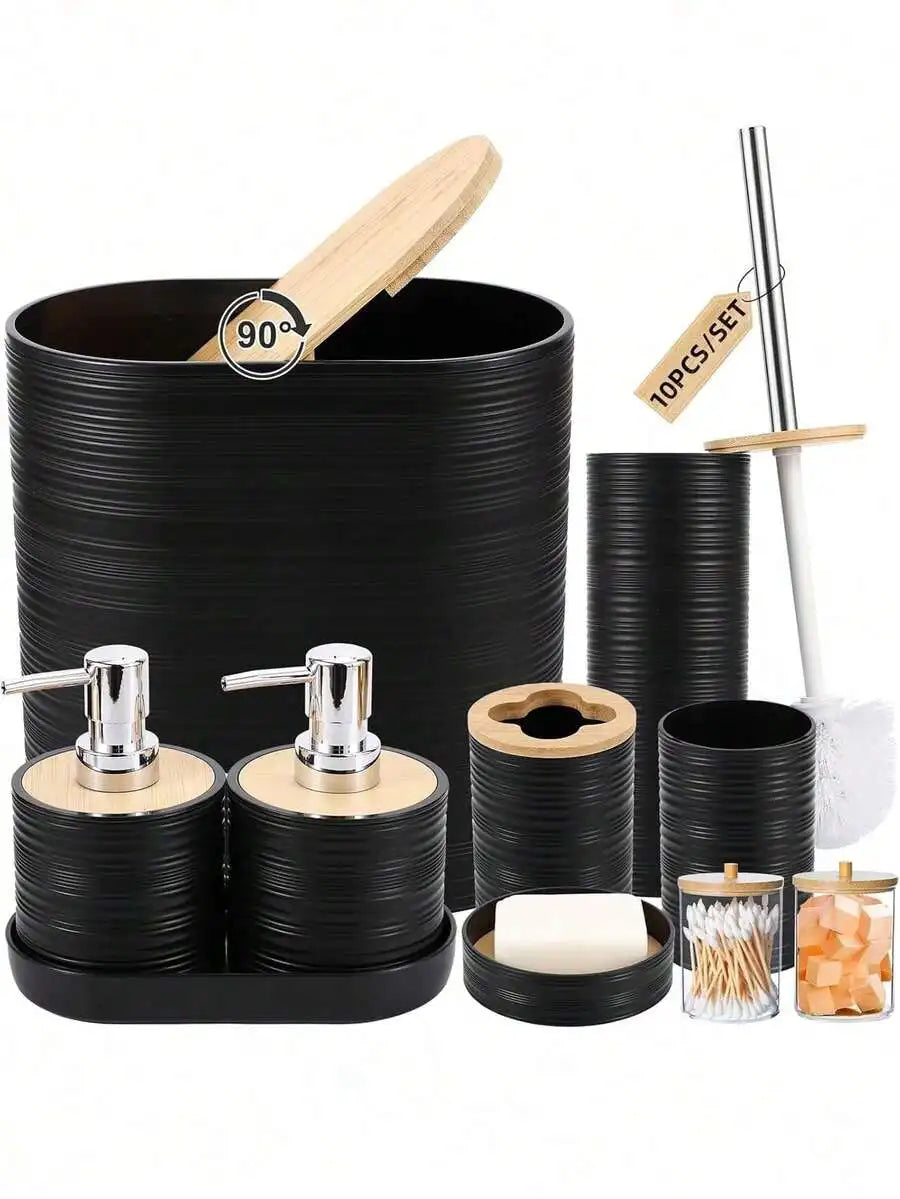 Classic Bathroom Accessories Set With Dispensers And Holders