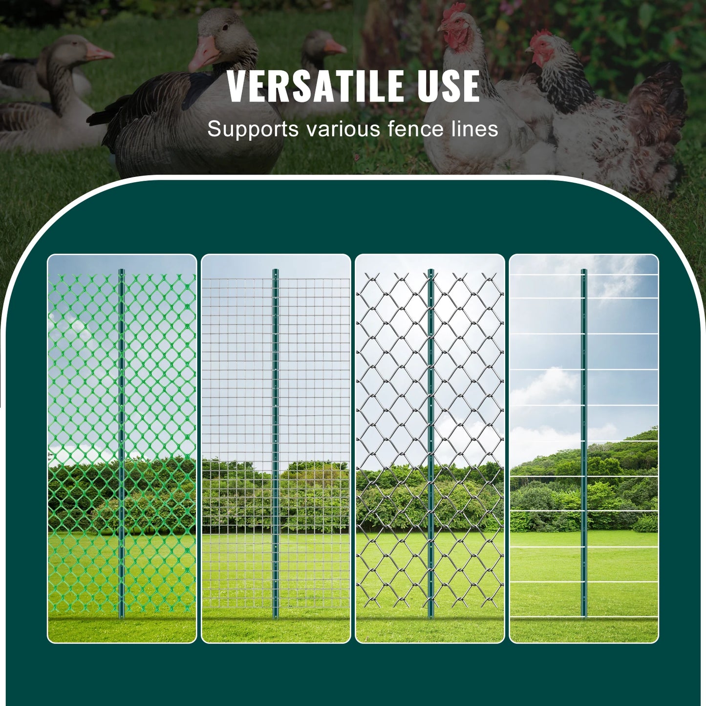 SucceBuy Heavy Duty T Post Fence Posts and Steel Stakes