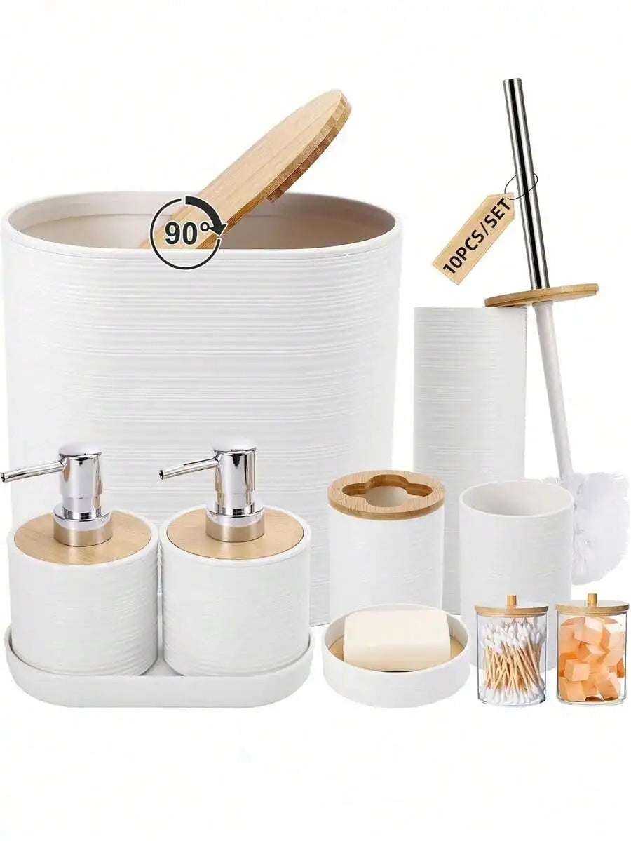 Classic Bathroom Accessories Set With Dispensers And Holders