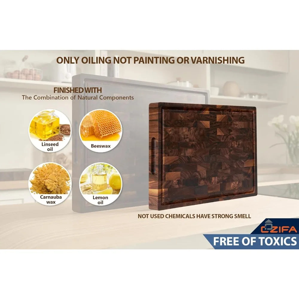RBXC American Walnut Cutting Board With Juice Groove
