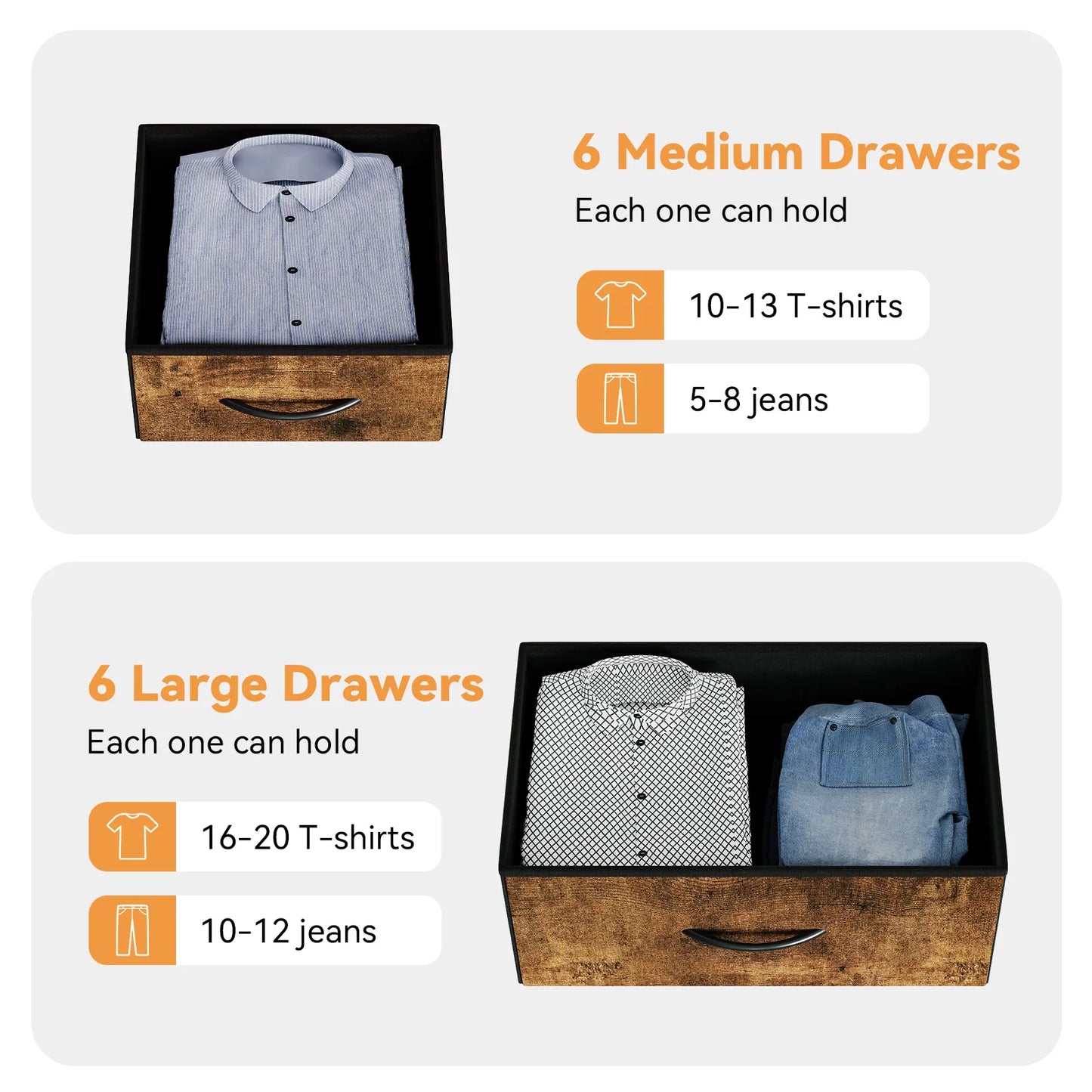 TWISTER.CK 12 Drawer Fabric Dresser With Steel Frame