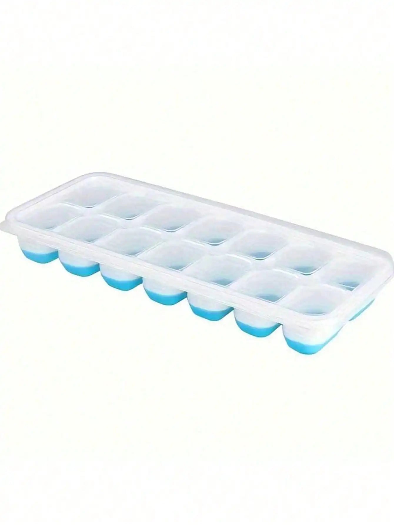 Silicone Ice Cube Tray 14-Cavity With Removable Lids Stackable