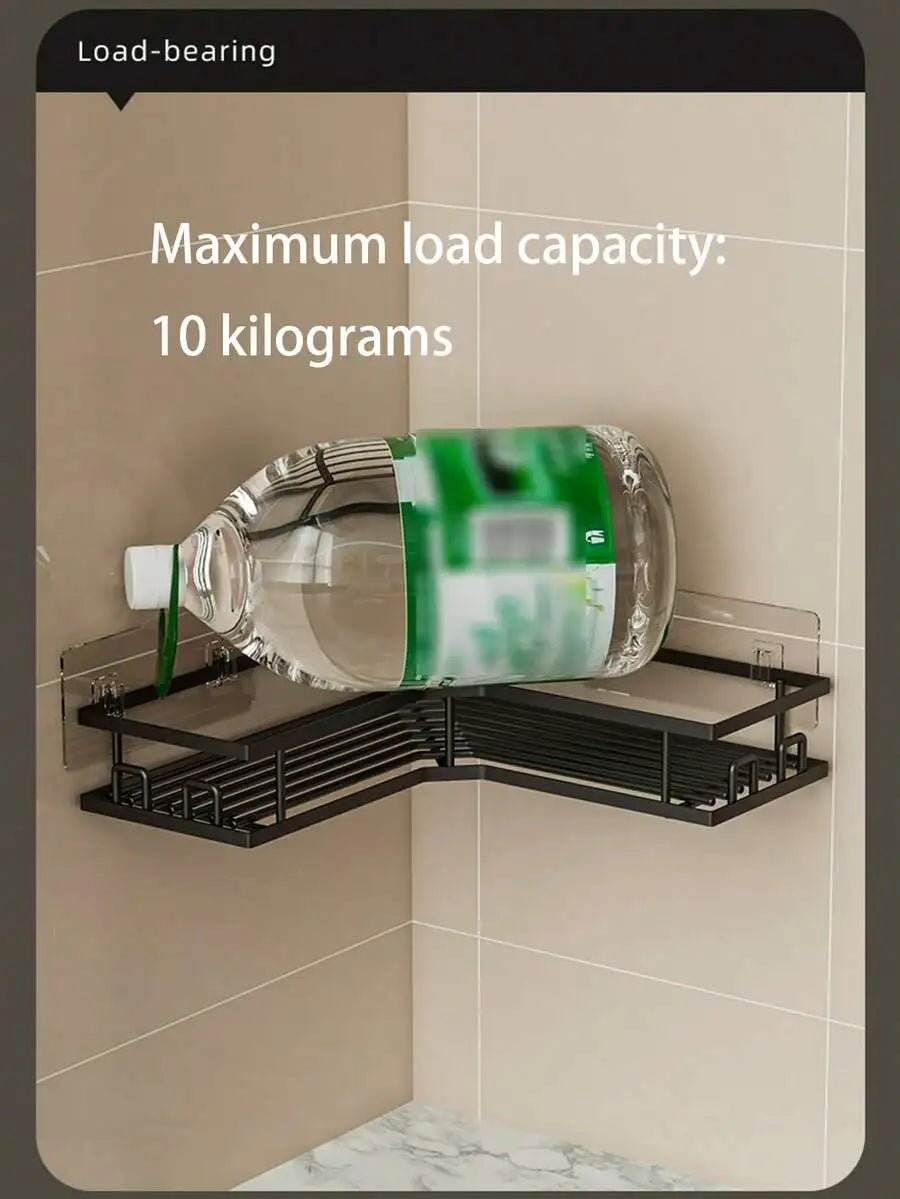 Stainless Steel Corner Shower Caddy Wall Mounted Storage Rack Set