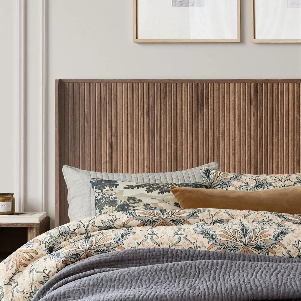 Fluted Headboard Mid Century Modern Farmhouse Wall Mounted
