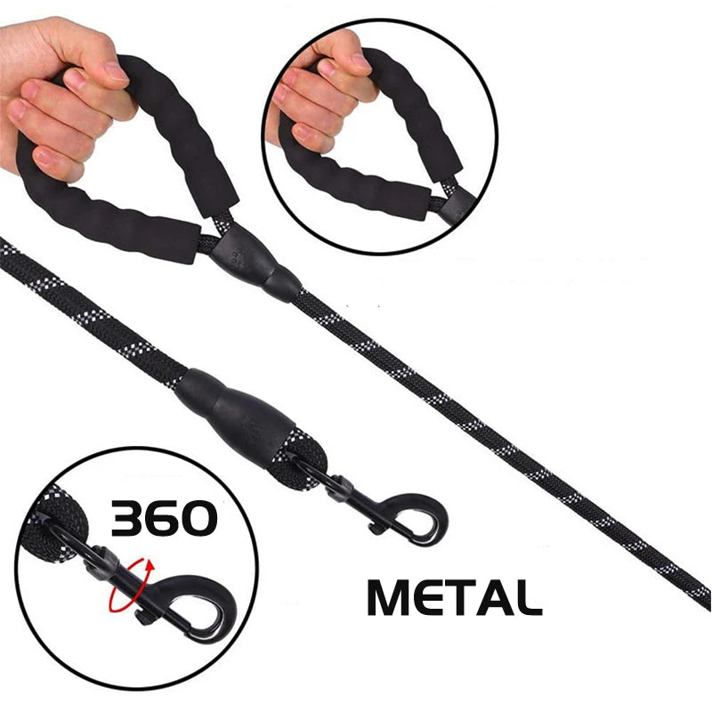 Durable Nylon Dog Leash With Padded Handle Great For Dogs