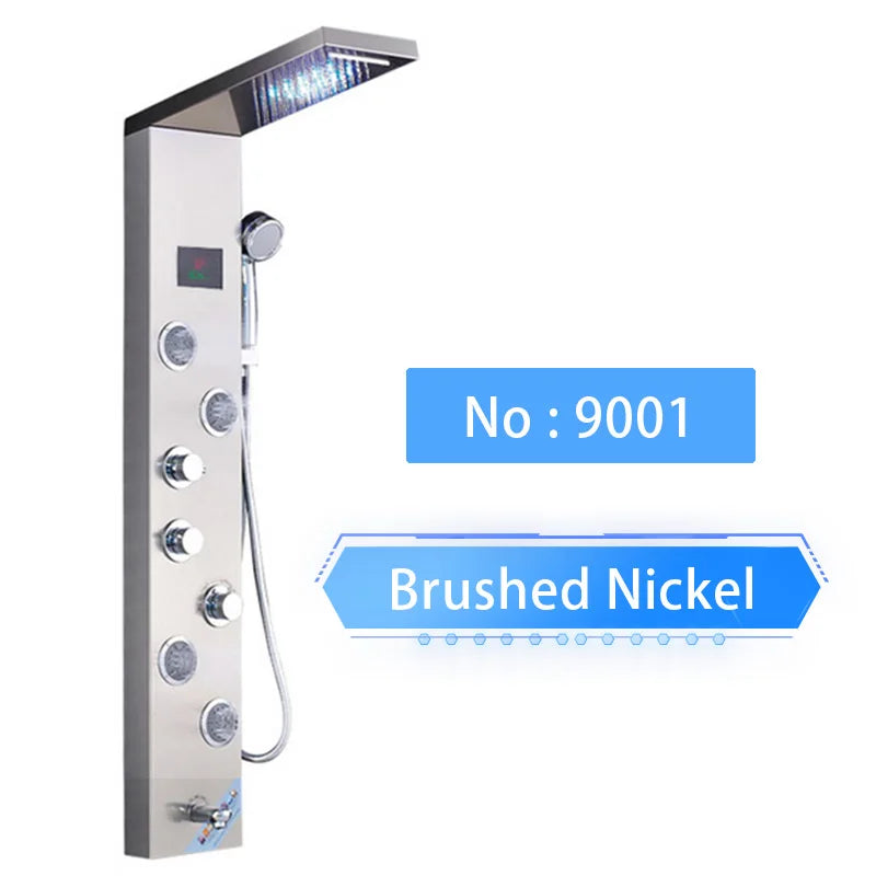 Shinesia Luxury Led Shower Panel Spa Massage Jet System
