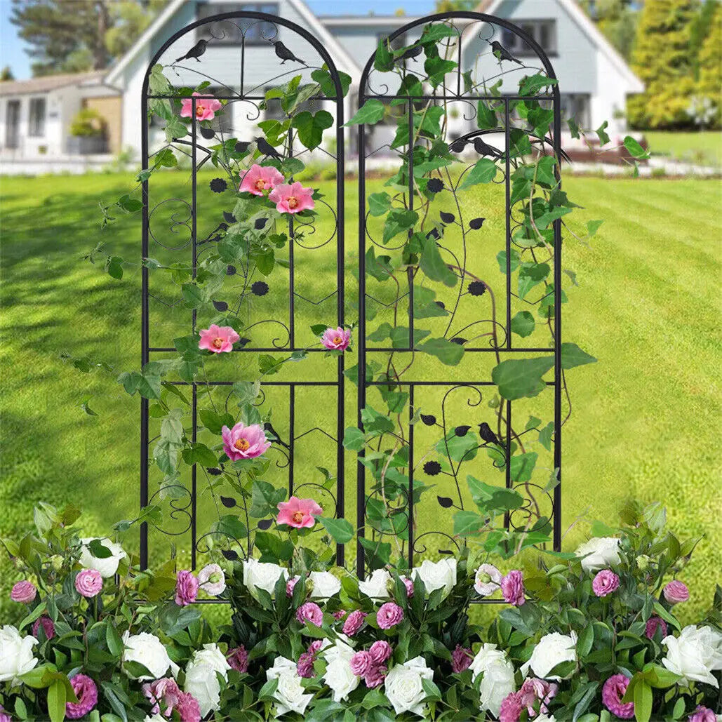 Metal Garden Trellis Fence Anti Rust Climbing Plant Panels Outdoor