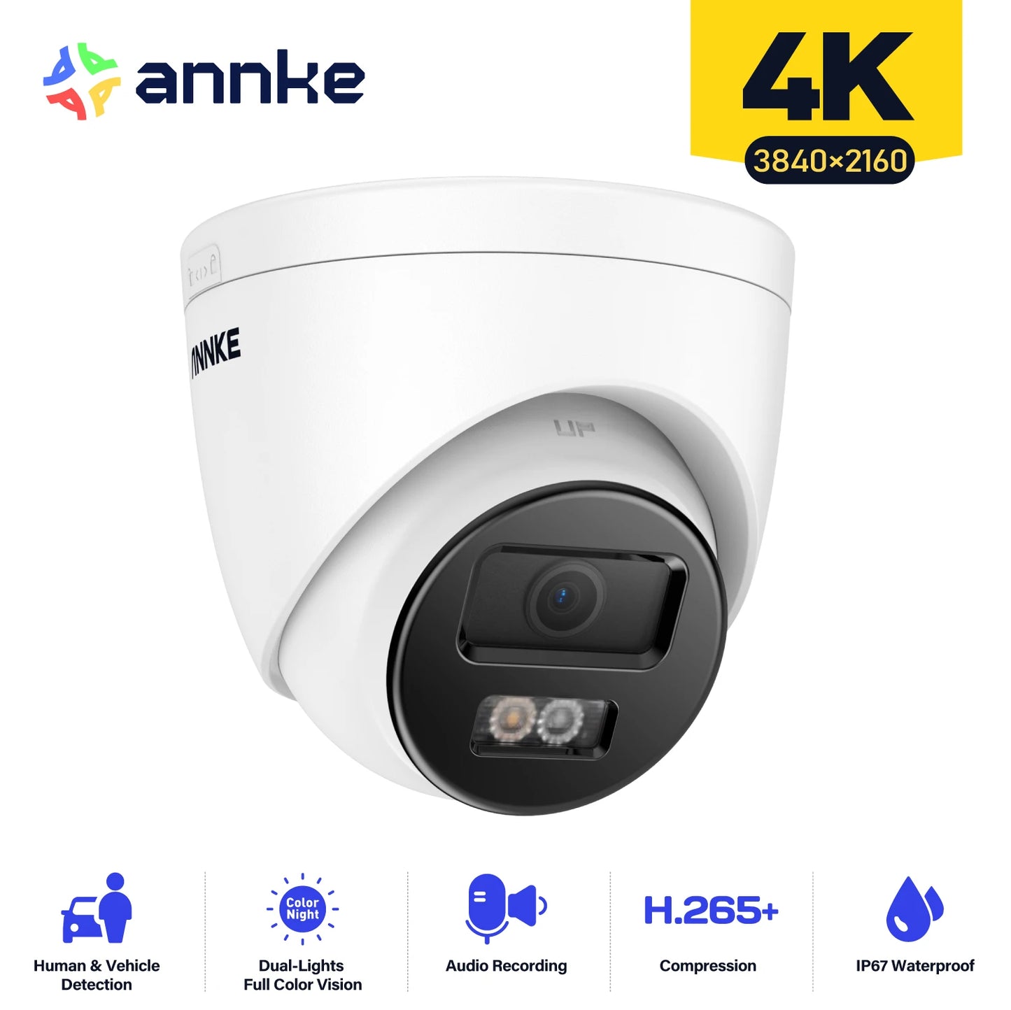 ANNKE 4K Smart Dual Light Network Camera Built In Microphone
