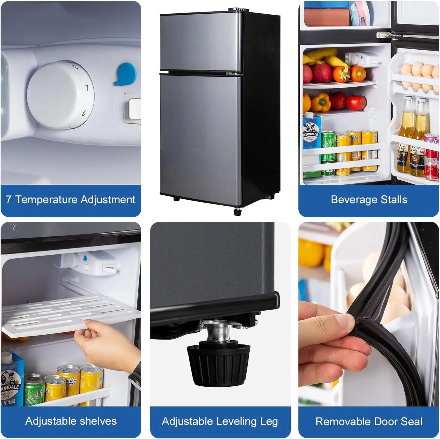 Krib Bling Compact Mini Fridge With Freezer